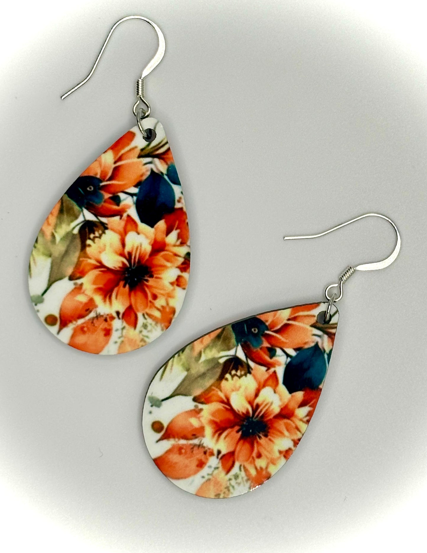 Beautiful Floral Blooms Earrings - Handcrafted with Vibrant Spring Flowers.