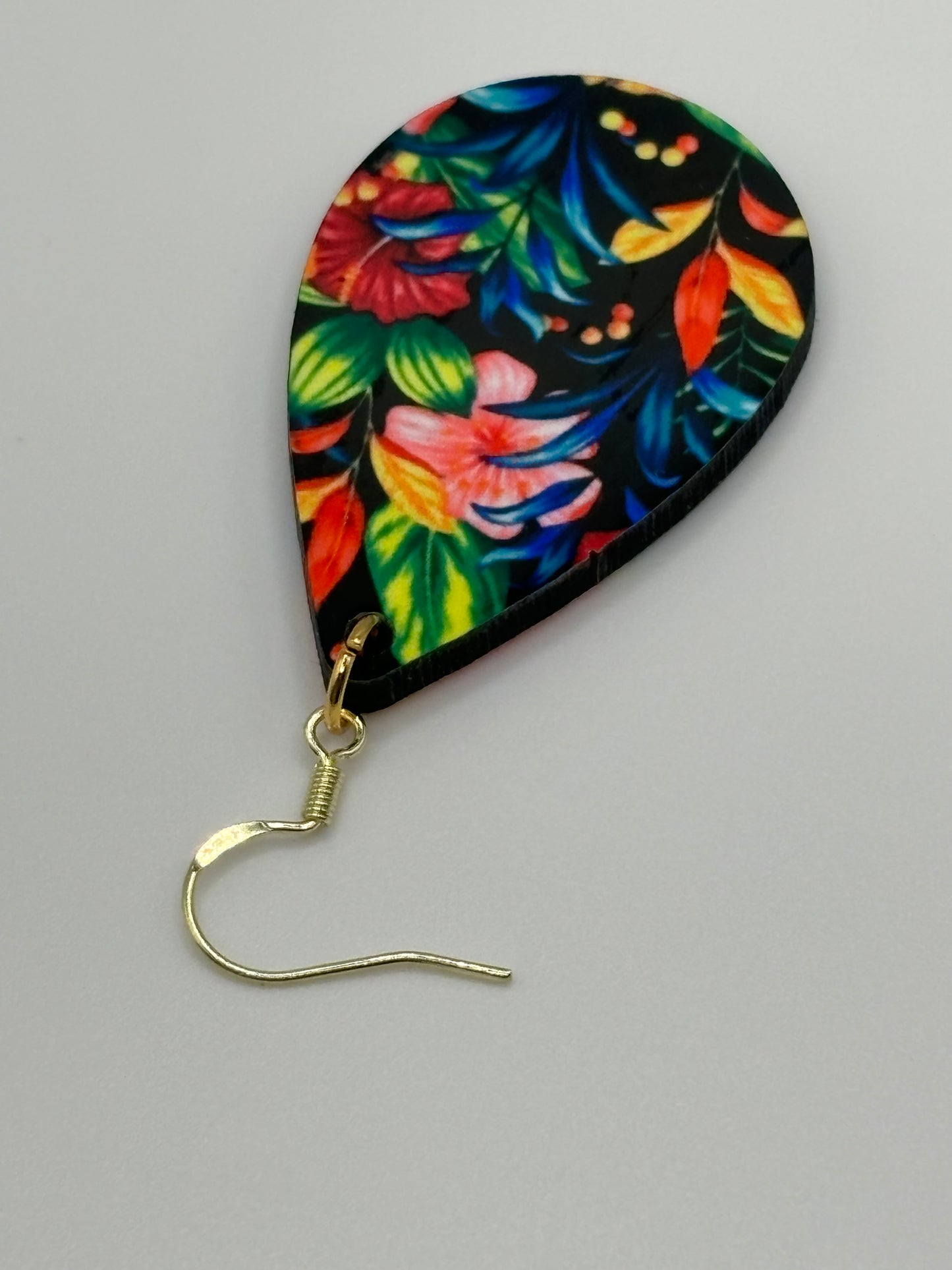 Beautiful Tropical Earrings - Handcrafted featuring A Vibrant Tropical bouquet perfect for Spring and Summer.