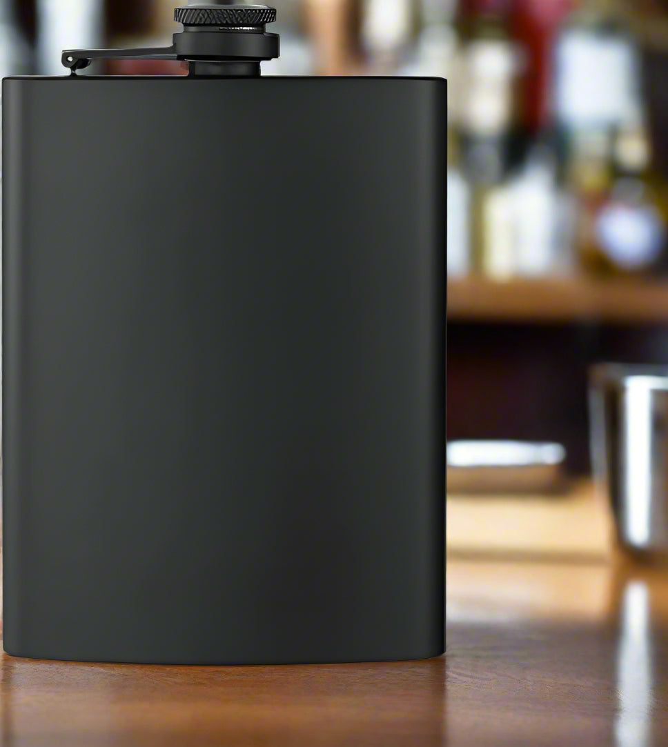 Stainless Steel Engraved Hip Flask - 8oz Capacity, Customized