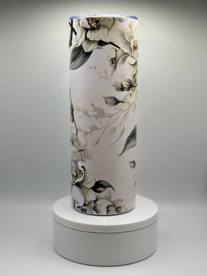 Elegant Orchid Tumbler with Stunning White Orchids - Perfect for On-the-Go Elegance