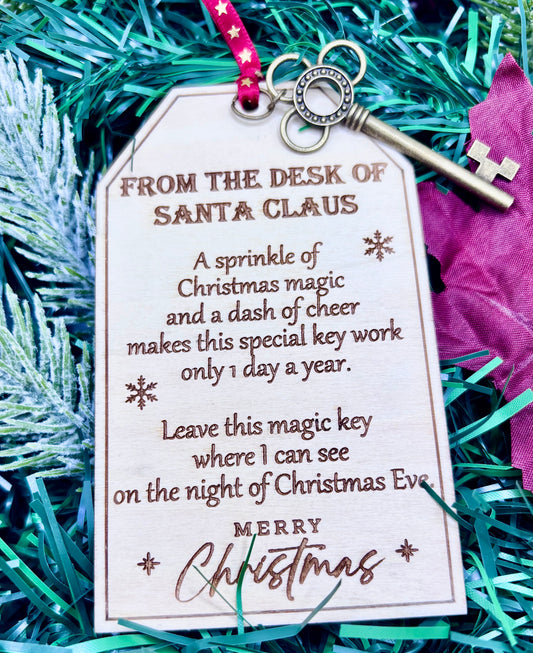 Magic Key from the Desk of Santa Claus - Ornament with Key
