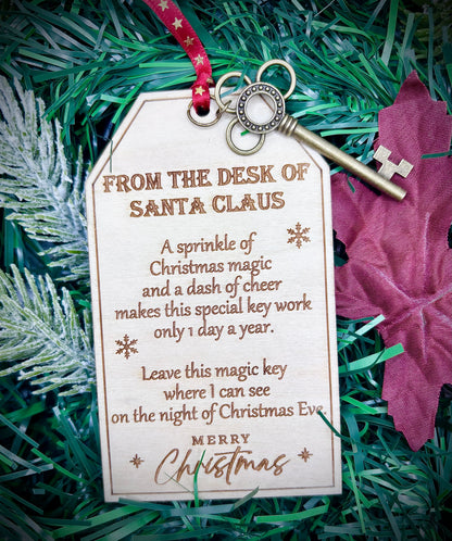 Magic Key from the Desk of Santa Claus - Ornament with Key