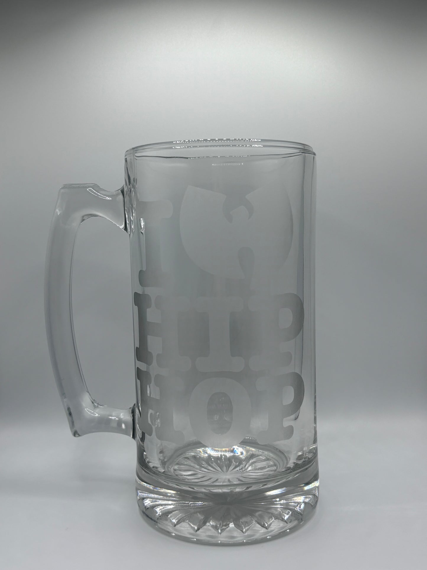 Unique Wu-Tang Etched Glass Mug for Music Fans