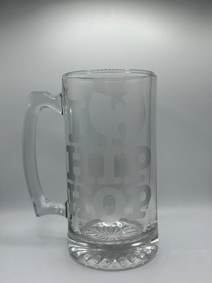 Unique Wu-Tang Etched Glass Mug for Music Fans