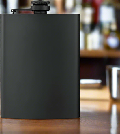 Stainless Steel Engraved Hip Flask - 8oz Capacity, Customized