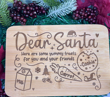 Engraved Dear Santa Cookie Serving Board * Personalized with Childs Name
