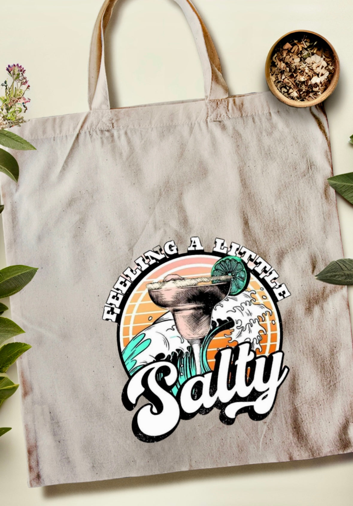 Embrace Your Quirky Side: Feeling a Little Salty Canvas Tote Bags for Fun and Function