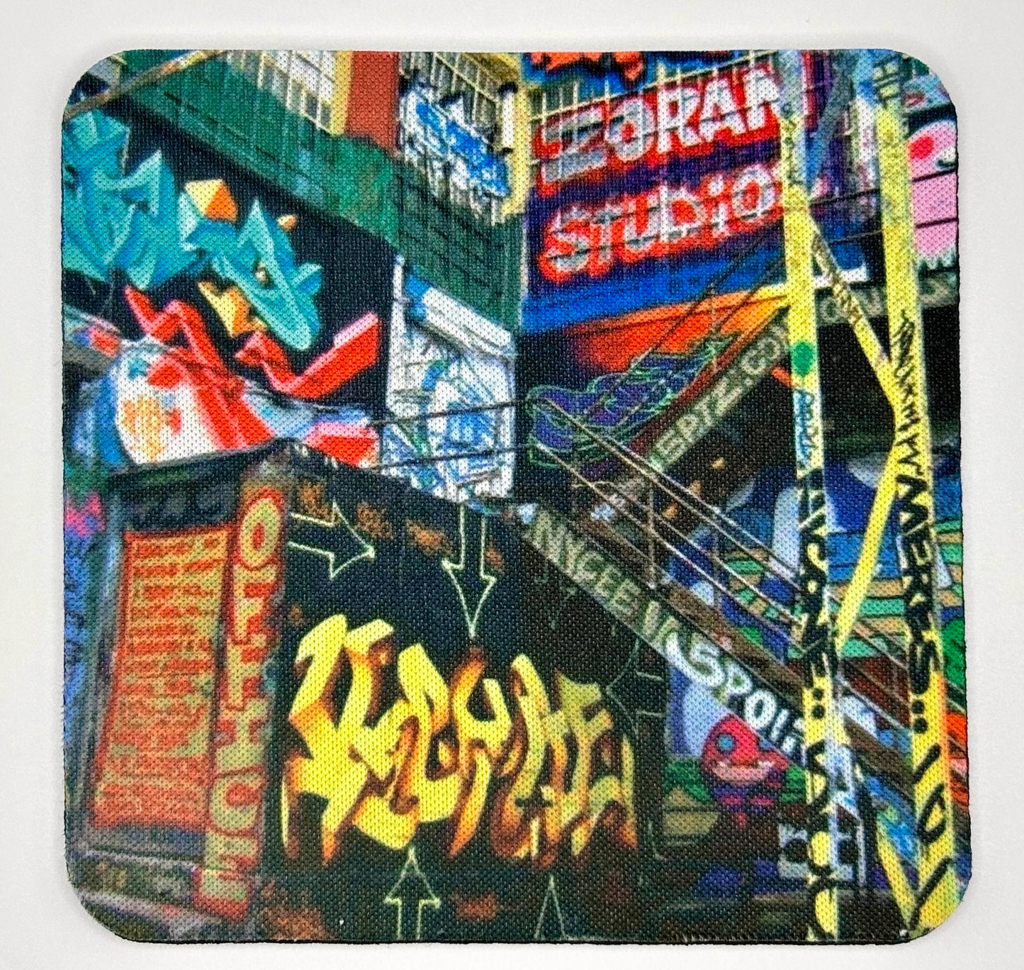 Street Art Inspired Coasters! Vibrant décor for your Home.  (Set of 4)