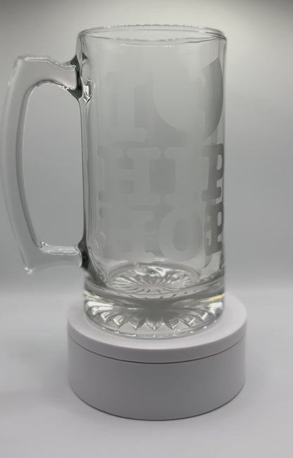 Unique Wu-Tang Etched Glass Mug for Music Fans